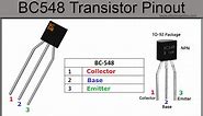 BC548 transistor Pinout, Specifications, Datasheet and Applications