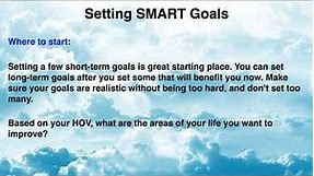 Setting SMART Goals - SMART Recovery Tips & Tools