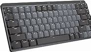 Logitech MX Mechanical Mini Wireless Illuminated Keyboard, Clicky Switches, Backlit, Bluetooth, USB-C, macOS, Windows, Linux, iOS, Android, Metal - With Free Adobe Creative Cloud Subscription