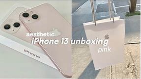 NEW iPhone  13 (pink) 📦🌸 unboxing + aesthetic asmr