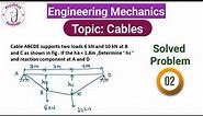 Analysis of Cables || Engineering Mechanics || Problem 2