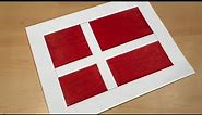 Danish Flag Drawing 🇩🇰