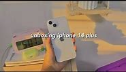 unboxing iphone 14 plus  starlight 512gb ☁️ secondhand + setup & camera test // kym