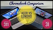Acer Spin 311 vs Lenovo Flex 3: Best Small 11.6 inch Chromebook