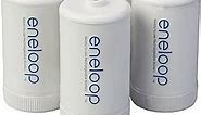 Eneloop Panasonic BQ-BS1E4SA D Size Battery Adapters for Use with Ni-MH Rechargeable AA Battery Cells, 4 Pack