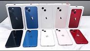 Iphone 13 Cores - Rosa, Azul, Meia-noite, Vermelho e branco