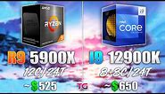 Core i9 12900K vs Ryzen 9 5900X Test in 10 Games