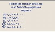 How to find COMMON difference of an Arithmetic Sequence
