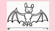 Printable Bat Colouring Page