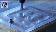 VELOX CNC router cutting plastic - .500" deep with 3x3 machine - Polycarbonate