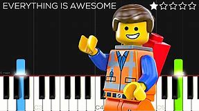 Everything is Awesome - The LEGO Movie | EASY Piano Tutorial