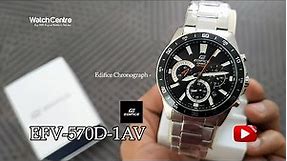 CASIO Edifice EFV-570D-1AV Chain Chronograph Men's Wrist Watch Unboxing Review