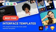 Best FREE Interface ZOOM SKYPE FACETIME - Templates for Adobe Illustrator, Figma, Sketch