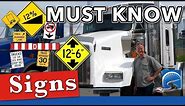 11 Critical Road Signs for CDL Bus & Truck Drivers