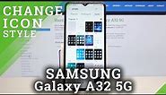 How to Change Icon Style on SAMSUNG Galaxy A32 5G – Icons Adjustment