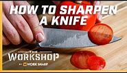 How to Sharpen a Knife with a Stone - Knife Sharpening Tutorial