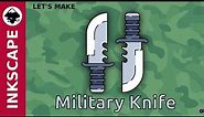 Inkscape Tutorial: How to draw Military Knife