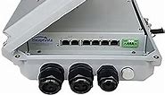 Inscapedata Outdoor PoE Switch, LPS840AF-T1, 6-Port Gigabit, 2X RJ45 Uplink, IEEE 802.3af/at, 62W PoE, Plug & Play