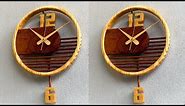 The Most Unique Wooden Pendulum Clock Ideas /// Make A Modern Wall Clock /// DIY Creation At Home.