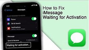 Fix iMessage waiting for Activation! [3 Methods]