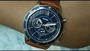 Fossil BQ2229 blue flynn sport chronograph watch review