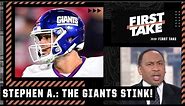 Stephen A. reacts to the Giants’ loss to the Bucs: THEY STINK! 🗑| First Take