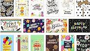 Lanfixilly 24 Pack Birthday Cards with Envelopes & Stickers,4x6 Inches Blank Happy Birthday Cards Assortment in Bulk for Family, Kids, Friends