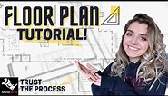 DRAWING FLOOR PLANS TUTORIAL | how to DRAW a FLOOR PLAN for beginners WORKFLOW (2021)