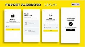 11(A) - Forget Password UI/UX Design in Android - Forget Password Screens UI/UX