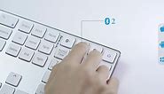 J JOYACCESS Bluetooth Multi-Device Wireless Slim Quiet QWERTY Keyboard with Numeric Keypad (Turquoise)