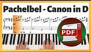 Pachelbel - Canon in D Major | Piano Sheet Music | Piano Tutorial | Piano Pieces For