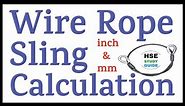Wire Rope Sling Calculation | Wire Rope Sling Load Capacity |How To Calculate SWL of Wire Rope Sling
