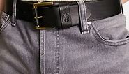 Polo Ralph Lauren smooth leather belt in black with pony logo | ASOS