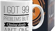 Realtors Coffee Mug 11 oz White, I Got 99 Problems Real Estate Agent Salesman