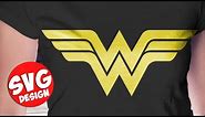 Wonder Woman Logo SVG - Design for Silhouette Cricut - SVG Files for Cricut