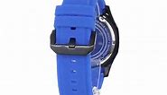 Elini Barokas Men's 10196-BB-01-BLA Artisan Black Textured Dial Blue Silicone Watch