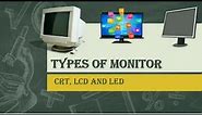 DIFFERENT TYPES OF MONITOR | CRT| LCD | LED|