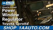How to Replace Window Regulator 98-02 Toyota Corolla