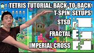 Tetris Tutorial - Common Back-to-Back T-spin Setups (STSD, Fractal, Imperial Cross)