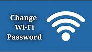 how to change wifi password in window 7