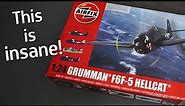 This kit is INCREDIBLE! Airfix 1/24 Scale F6F-5 Hellcat Plastic Model Kit - Unboxing Review