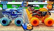 Toy Diecast Monster Truck Racing Tournament | Spin Master MONSTER JAM FIRE 🔥 🆚 ICE 🧊| ROUND #2