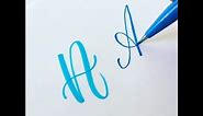 How to Write the Capital Alphabet (2 Styles) in Calligraphy | Brush Lettering A to Z #calligraphy