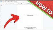 How to Make a Title Page on Google Docs