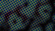 iPhone OLED-display pixels under a microscope