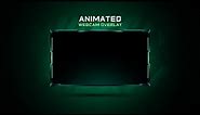 Minimalistic Animated Green Webcam Overlay Template for Streamers