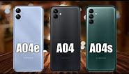 Samsung galaxy A04e VS A04 VS A04s