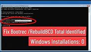 Steps to Rebuild the UEFI Boot Partition and for Rebuild BCD