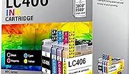Palmtree Compatible LC406 Ink Cartridges LC406 XL LC 406 LC406XL Replacement for Brother MFC-J4335DW MFC-J6955DW MFC-J5855DW Printer (Black, Cyan, Magenta, Yellow, 4 Pack)