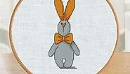 Free printable cross stitch patterns with rabbit. How I draw it. Free embroidery designs #Shorts